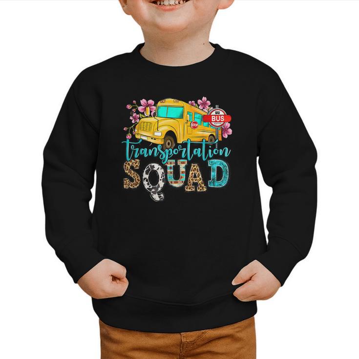 Transportation Squad Bus Driver School Bus Back To School Graphic Toddler Sweatshirt