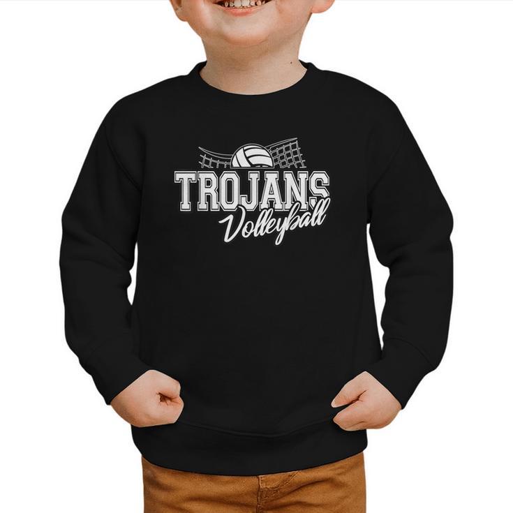 Trojan Volleyball Back To School Spirit Graphic Toddler Sweatshirt