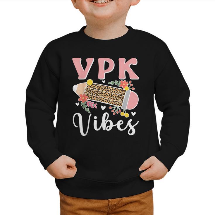 VPK Vibes First Day Of VPK Back To School Graphic Toddler Sweatshirt