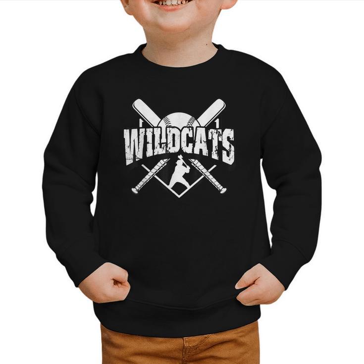 Wildcats Baseball Back To School Spirit Graphic Toddler Sweatshirt