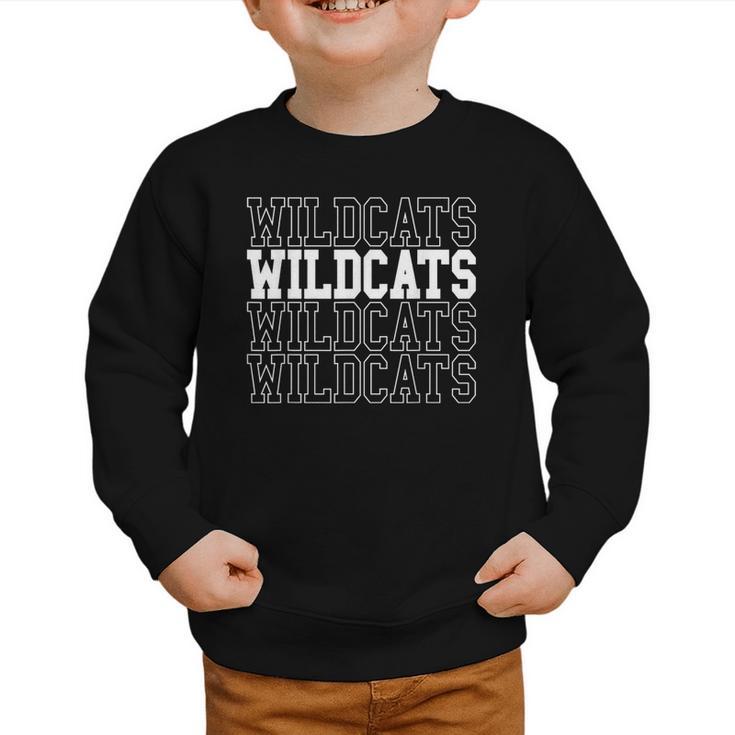 Wildcats School Spirit Team Back To School Graphic Toddler Sweatshirt