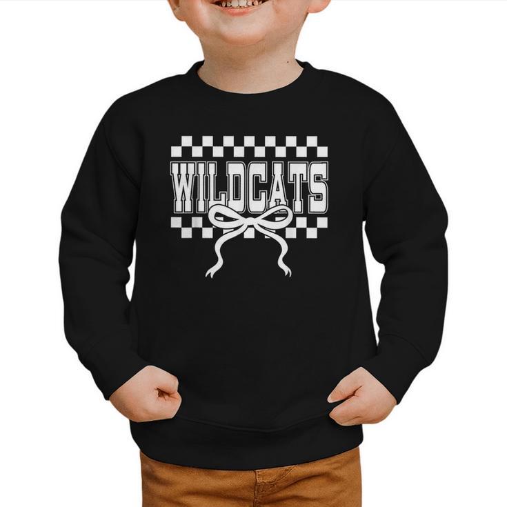 Wildcats School Spirit Team Go Back To School Graphic Toddler Sweatshirt