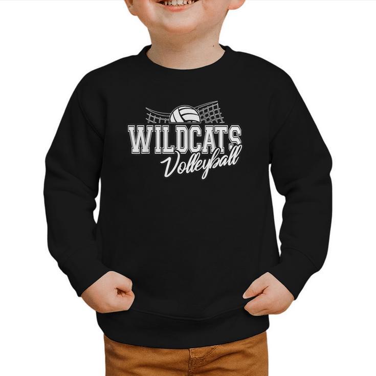 Wildcats Volleyball Back To School Spirit Graphic Toddler Sweatshirt
