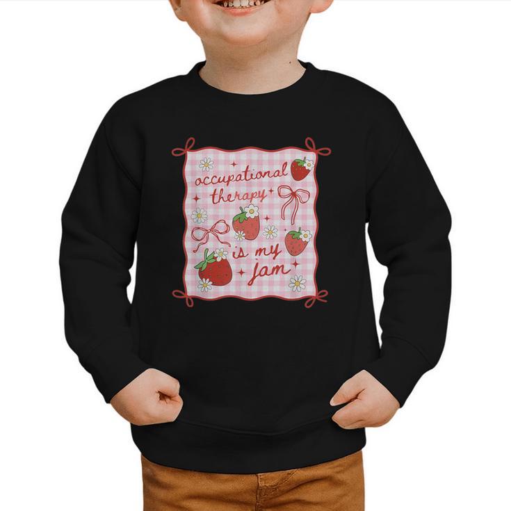 Women Occupational Therapy Cute Strawberry OT Back To School Graphic Toddler Sweatshirt