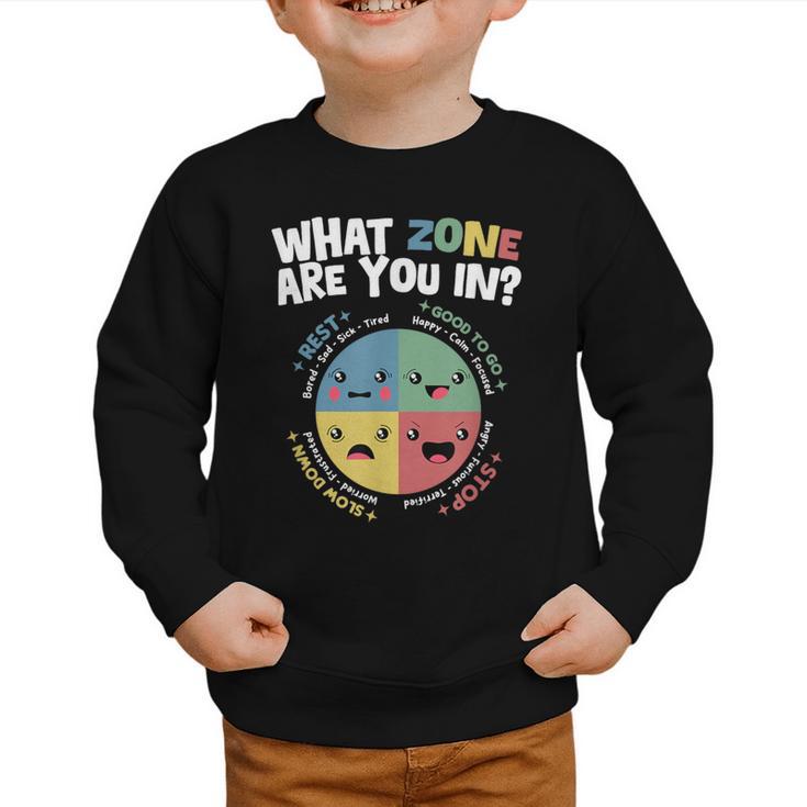 Zones Of Regulation School Counselor Back To School Emotion Graphic Toddler Sweatshirt