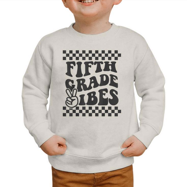 1st Day Of 5th Grade Vibes Retro Girls Back To School Boys Graphic Toddler Sweatshirt 1st Day Of 5th Grade Vibes Retro Girls Back To School Boys Graphic Toddler Sweatshirt