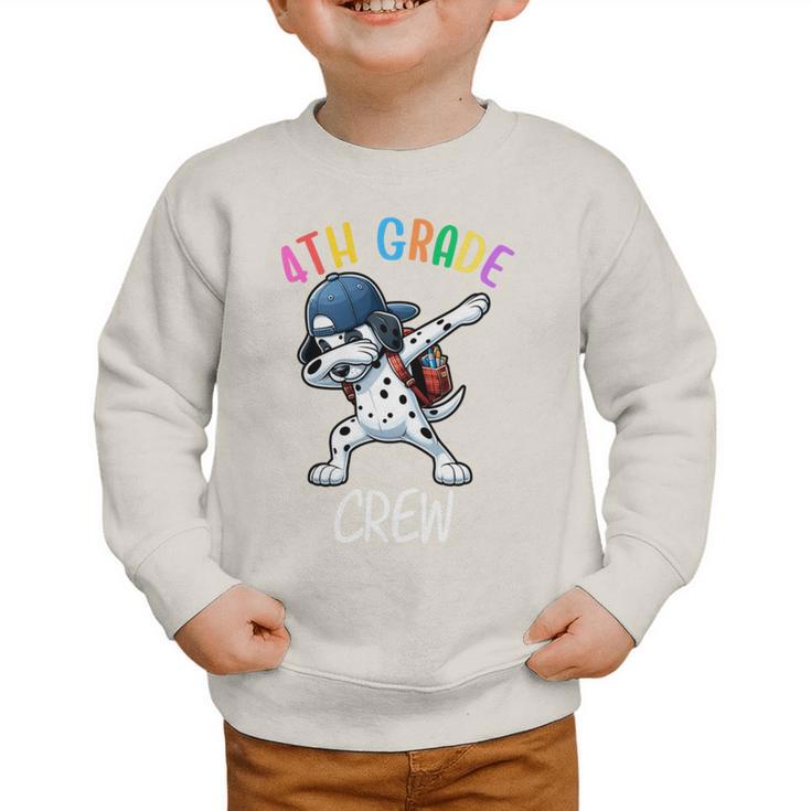 4th Grade Crew Dalmatian Dog Dabbing Back To School Premium Tri-Blend Graphic Toddler Sweatshirt 4th Grade Crew Dalmatian Dog Dabbing Back To School Premium Tri-Blend Graphic Toddler Sweatshirt