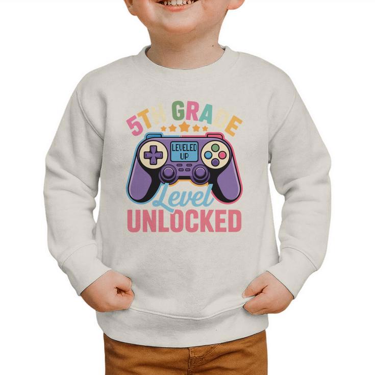 5th Grade Level Unlocked Shirt – Gamer Back To School Performance Graphic Toddler Sweatshirt 5th Grade Level Unlocked Shirt – Gamer Back To School Performance Graphic Toddler Sweatshirt