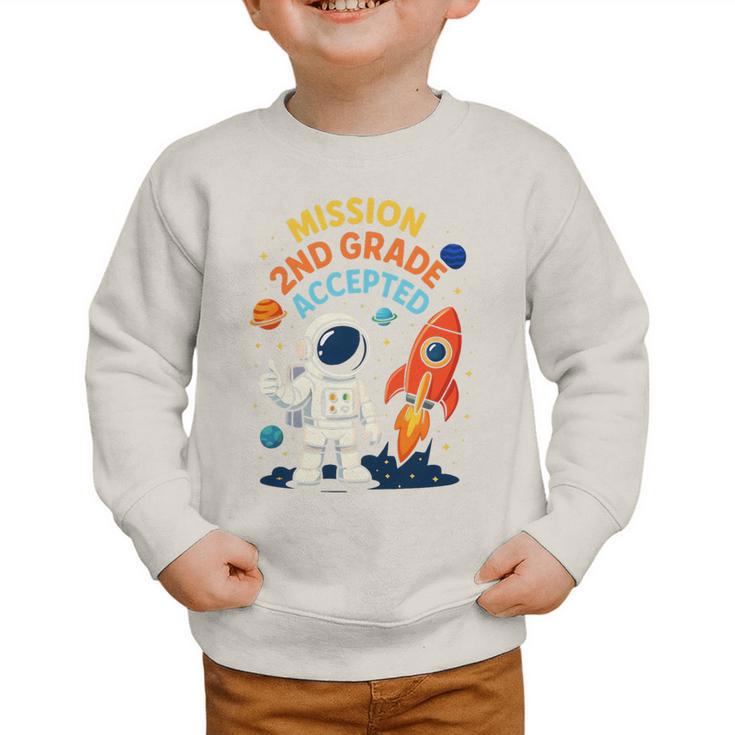 Back To School Mission Second 2nd Grade Accepted Astronaut Premium Tri-Blend Graphic Toddler Sweatshirt