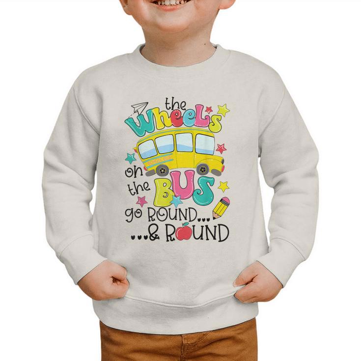 Back To School The WHEELS On The BUS Toddler Kids Boys Graphic Toddler Sweatshirt Back To School The WHEELS On The BUS Toddler Kids Boys Graphic Toddler Sweatshirt