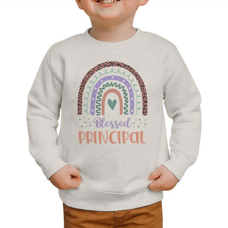 Blessed Principal Back To School Boho Rainbow Premium Tri-Blend Graphic Toddler Sweatshirt Blessed Principal Back To School Boho Rainbow Premium Tri-Blend Graphic Toddler Sweatshirt
