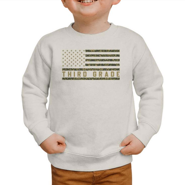 Camo American Flag Third Grade Back To School 3rd Grade Premium Tri-Blend Graphic Toddler Sweatshirt Camo American Flag Third Grade Back To School 3rd Grade Premium Tri-Blend Graphic Toddler Sweatshirt
