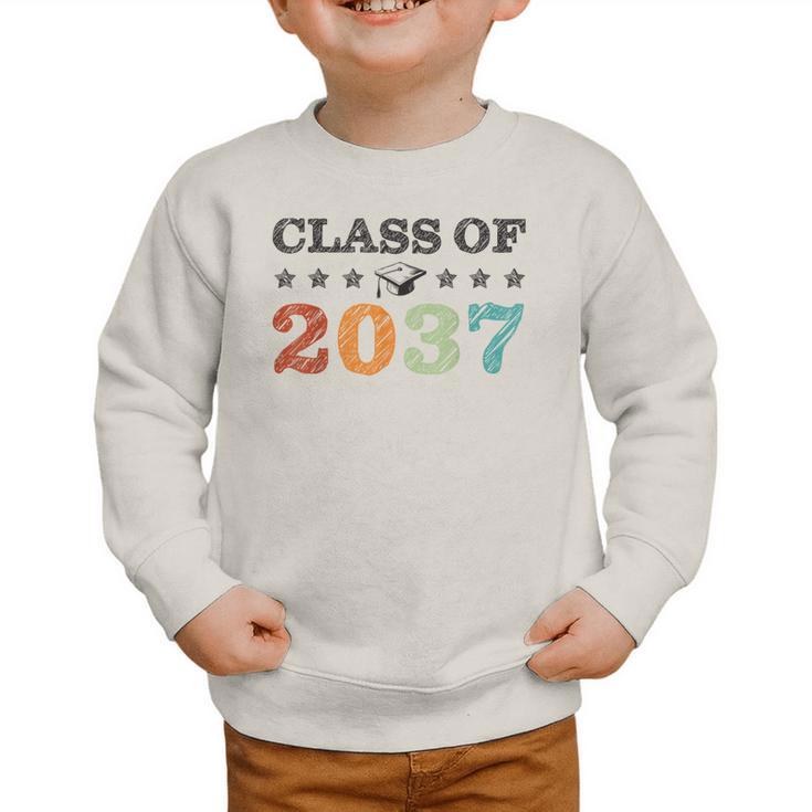 Class Of 2037 Grow With Me Back To School Graduation Graphic Toddler Sweatshirt Class Of 2037 Grow With Me Back To School Graduation Graphic Toddler Sweatshirt
