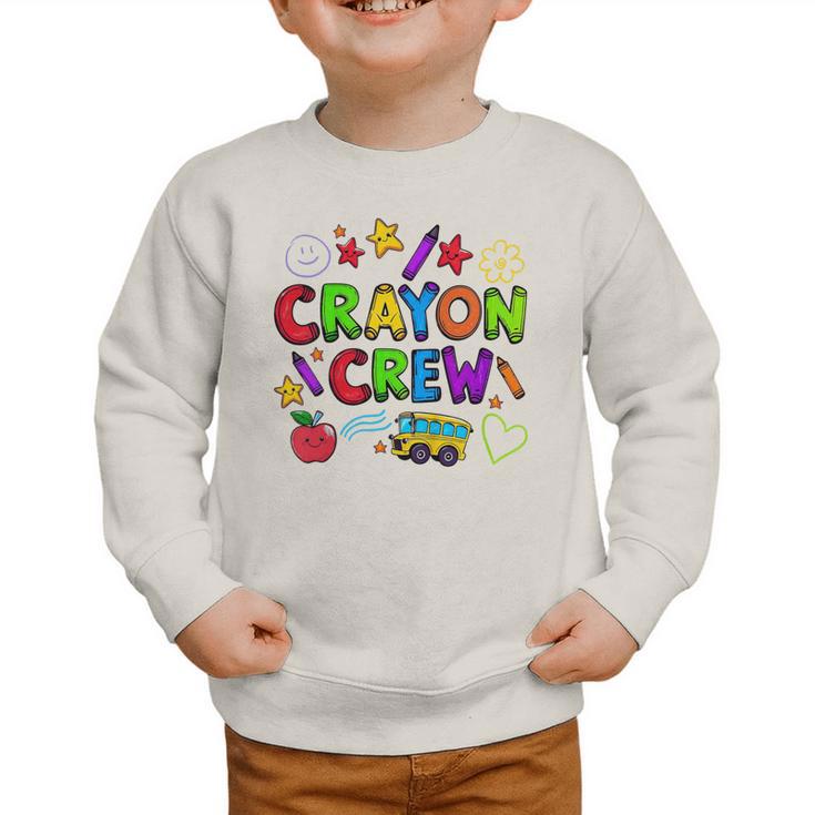Crayon Crew Cute Back To School Graphic Toddler Sweatshirt Crayon Crew Cute Back To School Graphic Toddler Sweatshirt