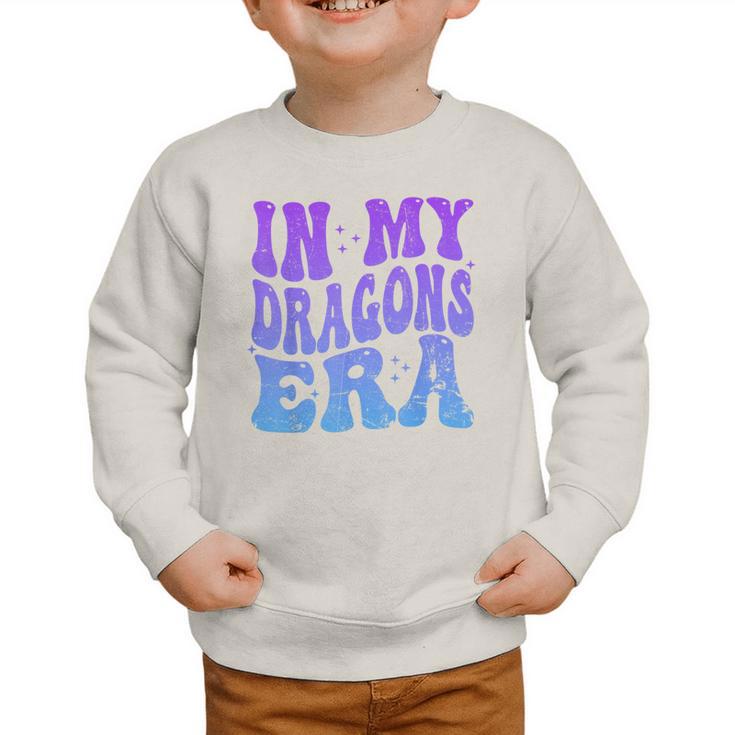 In My Dragons Era Back To School Spirit Game Retro Groovy Graphic Toddler Sweatshirt