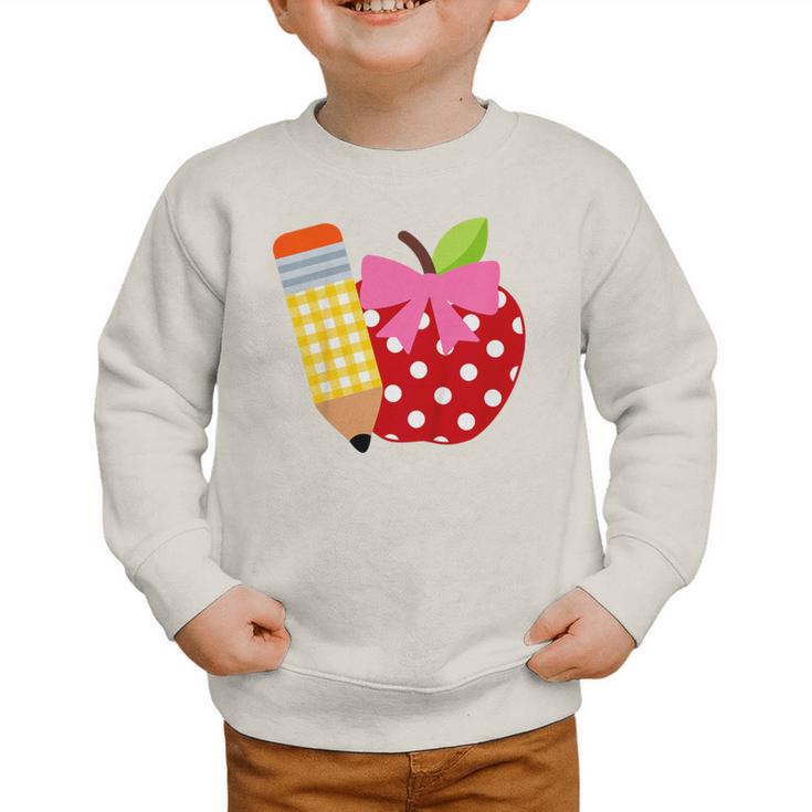 Girls Back To School Apple Toddler First Day Of Preschool Graphic Toddler Sweatshirt Girls Back To School Apple Toddler First Day Of Preschool Graphic Toddler Sweatshirt