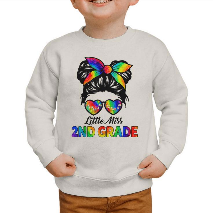 Girls Second Grade Back To School Cute Little Miss 2nd Grade Graphic Toddler Sweatshirt