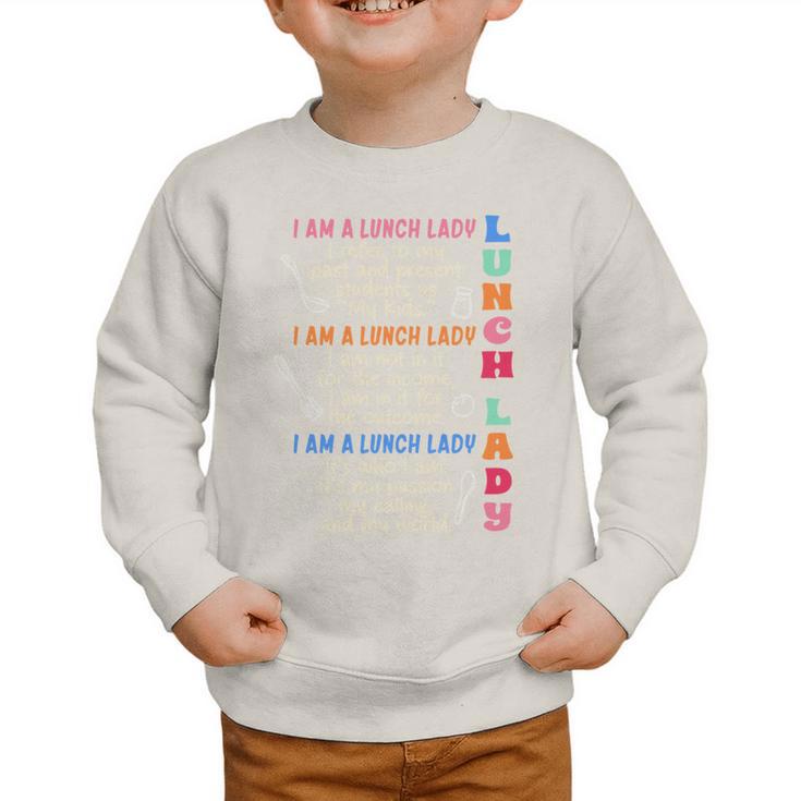 I'm A Lunch Lady Back To School Cafeteria Worker Squad Graphic Toddler Sweatshirt