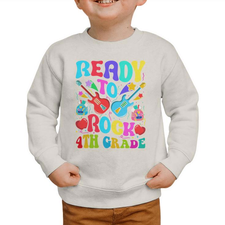 Im Ready To Rock 4th Grade Back To School 4th Grade Guitar Performance Graphic Toddler Sweatshirt Im Ready To Rock 4th Grade Back To School 4th Grade Guitar Performance Graphic Toddler Sweatshirt