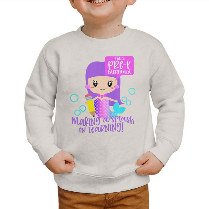 Kids Pre K Mermaid Back To School Toddler Girl First Day Of Prek Graphic Toddler Sweatshirt Kids Pre K Mermaid Back To School Toddler Girl First Day Of Prek Graphic Toddler Sweatshirt