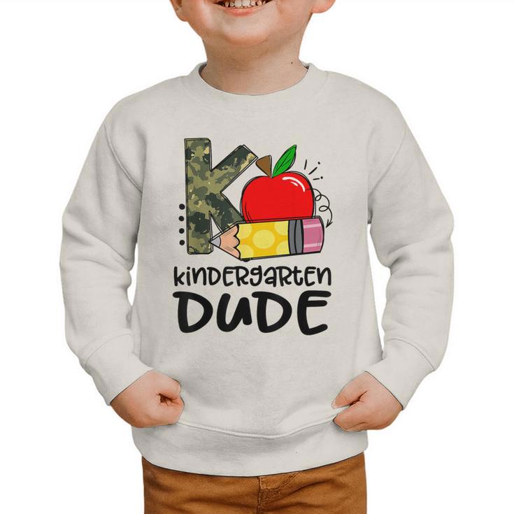 Kindergarten Dude Student Kindergarten Squad Back To School Graphic Toddler Sweatshirt