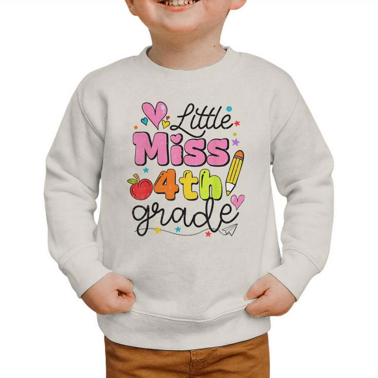 Little Miss 4th Grade Back To School Cute Fourth Grade Girls Graphic Toddler Sweatshirt Little Miss 4th Grade Back To School Cute Fourth Grade Girls Graphic Toddler Sweatshirt
