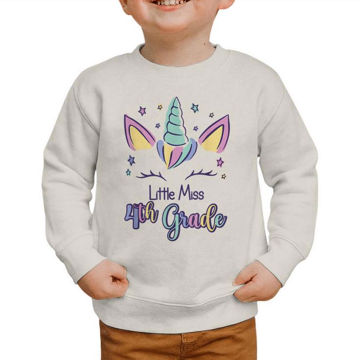 Little Miss Fourth Grade 2026 Back To School 4th Grade Girls Graphic Toddler Sweatshirt