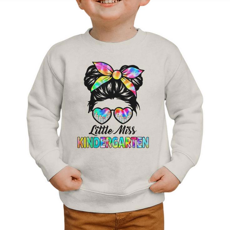 Little Miss KINDERGARTEN First Day Back To School Girls Kids Graphic Toddler Sweatshirt