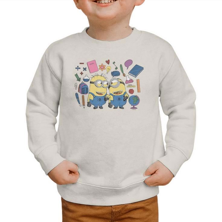 Minions Back To School Sketched Graphic Toddler Sweatshirt