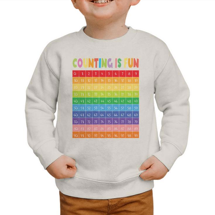 Numbers Learning Cute Numbers 0-100 Back To School Counting Graphic Toddler Sweatshirt Numbers Learning Cute Numbers 0-100 Back To School Counting Graphic Toddler Sweatshirt