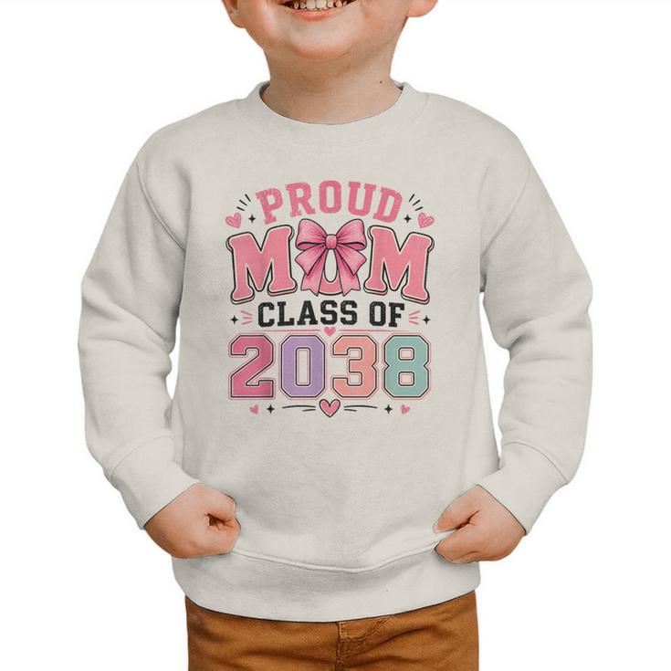 Proud Mom Class Of 2038 Retro Kindergarten Back To School Graphic Toddler Sweatshirt Proud Mom Class Of 2038 Retro Kindergarten Back To School Graphic Toddler Sweatshirt
