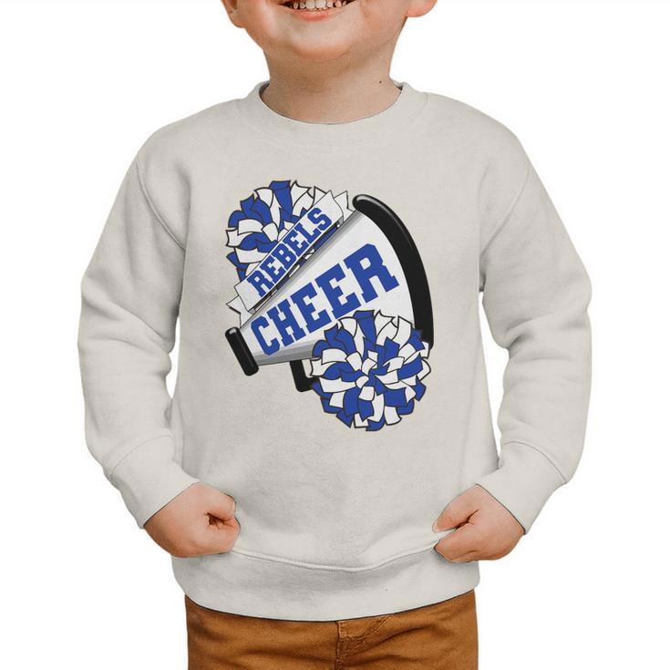 Rebels Cheer Back To School Cheerleading Spirit B Premium Tri-Blend Graphic Toddler Sweatshirt