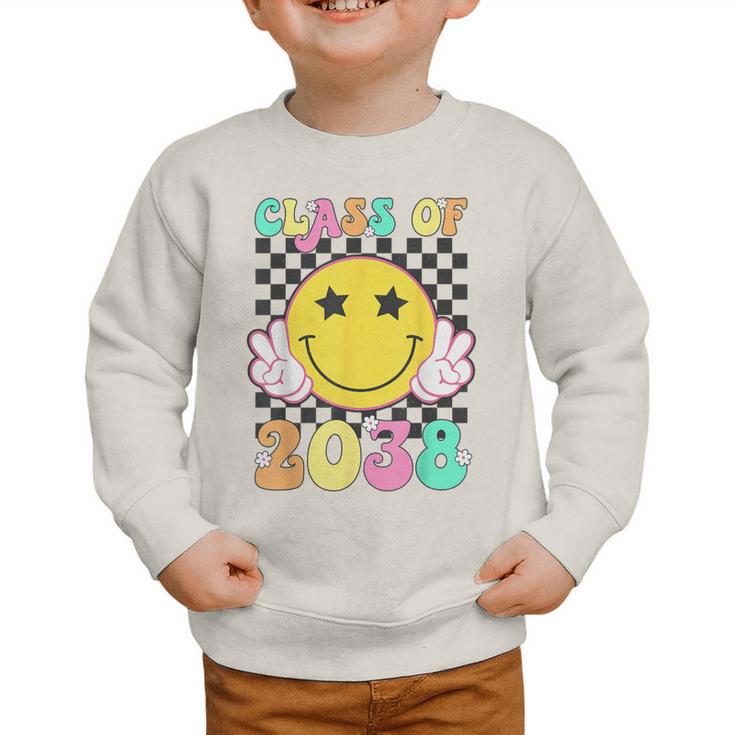 Retro Class Of 2038 Grow With Me Back To School Kindergarten Graphic Toddler Sweatshirt