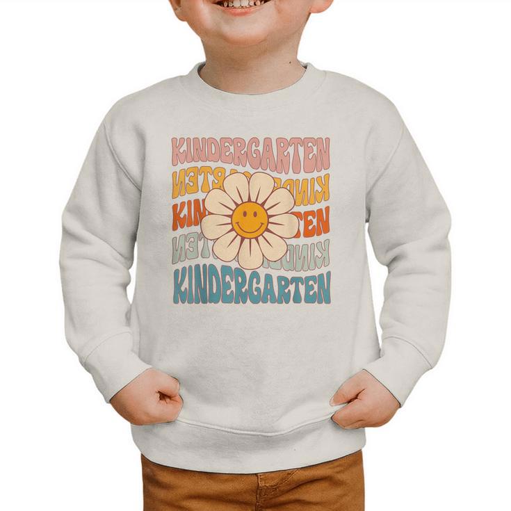Retro Kindergarten Daisy Colorful Back To School Student Kid Graphic Toddler Sweatshirt
