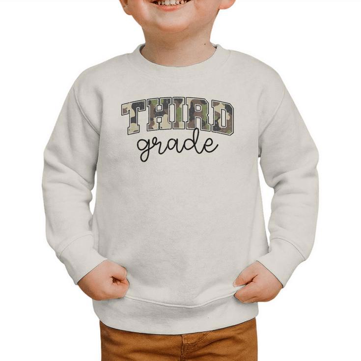 Retro Third Grade Old Camo Back To School Girl Boy 3rd Grade Graphic Toddler Sweatshirt Retro Third Grade Old Camo Back To School Girl Boy 3rd Grade Graphic Toddler Sweatshirt