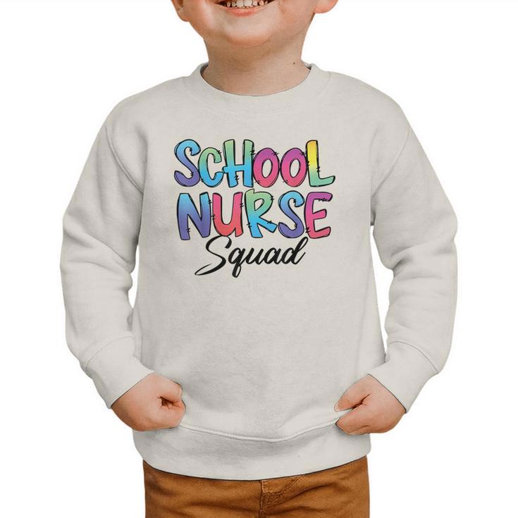 School Nurse Squad Tie Dye Back To School Appreciation Graphic Toddler Sweatshirt School Nurse Squad Tie Dye Back To School Appreciation Graphic Toddler Sweatshirt