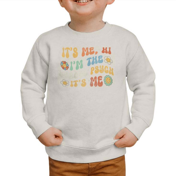 School Psych Psychologist Back To School Groovy Vintage Graphic Toddler Sweatshirt