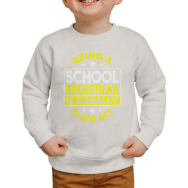 School Registry Student Enrollment Back To School Registrar Premium Graphic Toddler Sweatshirt