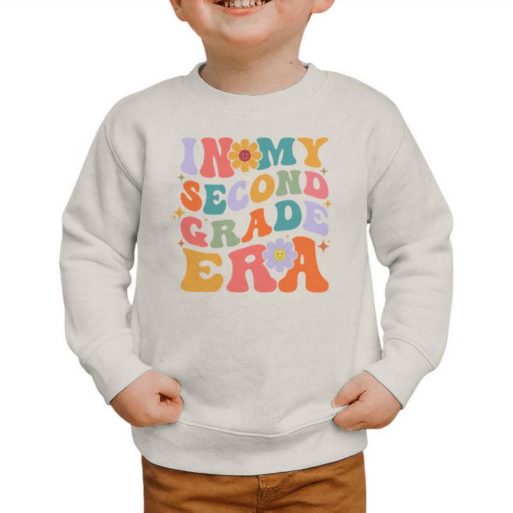 In My Second Grade Era Back To School Retro Groovy 2nd Grade Graphic Toddler Sweatshirt In My Second Grade Era Back To School Retro Groovy 2nd Grade Graphic Toddler Sweatshirt
