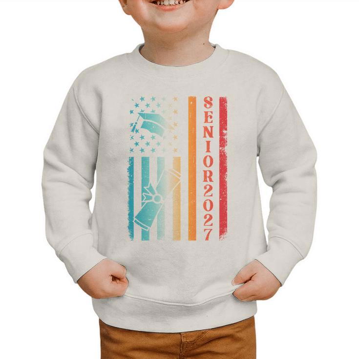 Senior 2027 Class Of 2027 Graduation USA Flag Back To School Performance Graphic Toddler Sweatshirt Senior 2027 Class Of 2027 Graduation USA Flag Back To School Performance Graphic Toddler Sweatshirt