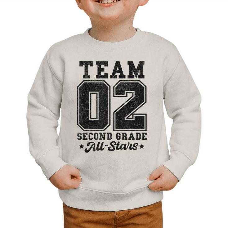 Team 2nd Grade All-Stars Back To School Sports Jersey Graphic Toddler Sweatshirt Team 2nd Grade All-Stars Back To School Sports Jersey Graphic Toddler Sweatshirt