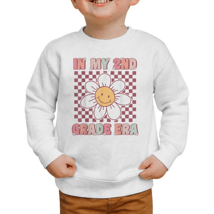In My 2nd Grade Era Cute Groovy Second Grade Back To School Graphic Toddler Sweatshirt