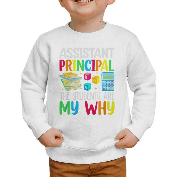 Back To School Assistant Principal The Students Are My Why Premium Tri-Blend Graphic Toddler Sweatshirt