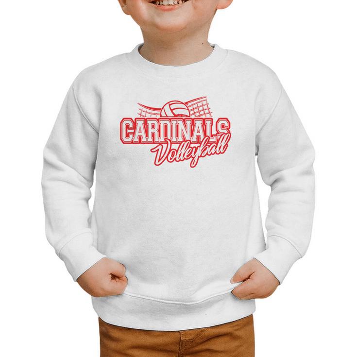 Cardinals Volleyball Back To School Spirit R Graphic Toddler Sweatshirt