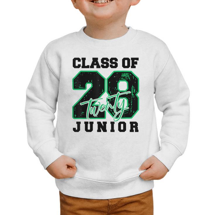 Class Of 2028 Junior High School Back To School 11th Grade Graphic Toddler Sweatshirt
