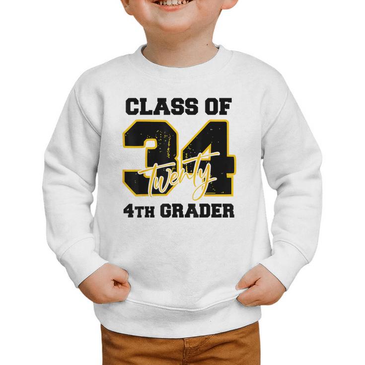 Class Of 2034 4th Grader Elementary School Back To School Graphic Toddler Sweatshirt