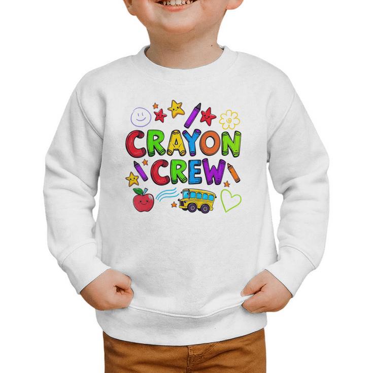 Crayon Crew Cute Back To School Graphic Toddler Sweatshirt