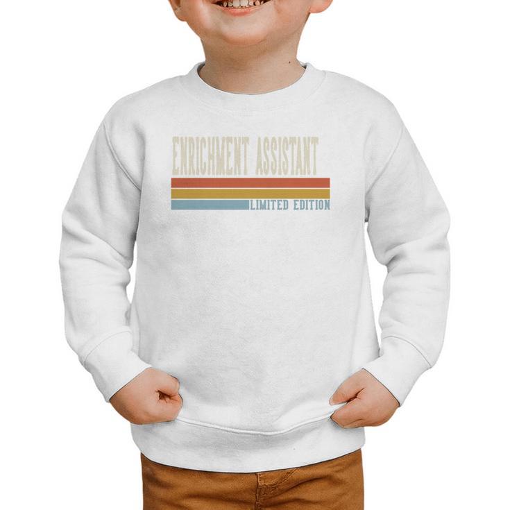 Enrichment Assistant Week Retro Vintage Back To School Day Premium Tri-Blend Graphic Toddler Sweatshirt