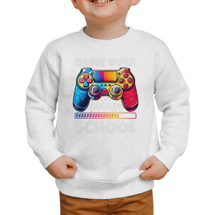 Game Over Back To School Gaming Controller Kids Gamer Premium Tri-Blend Graphic Toddler Sweatshirt
