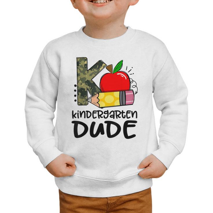 Kindergarten Dude Student Kindergarten Squad Back To School Graphic Toddler Sweatshirt